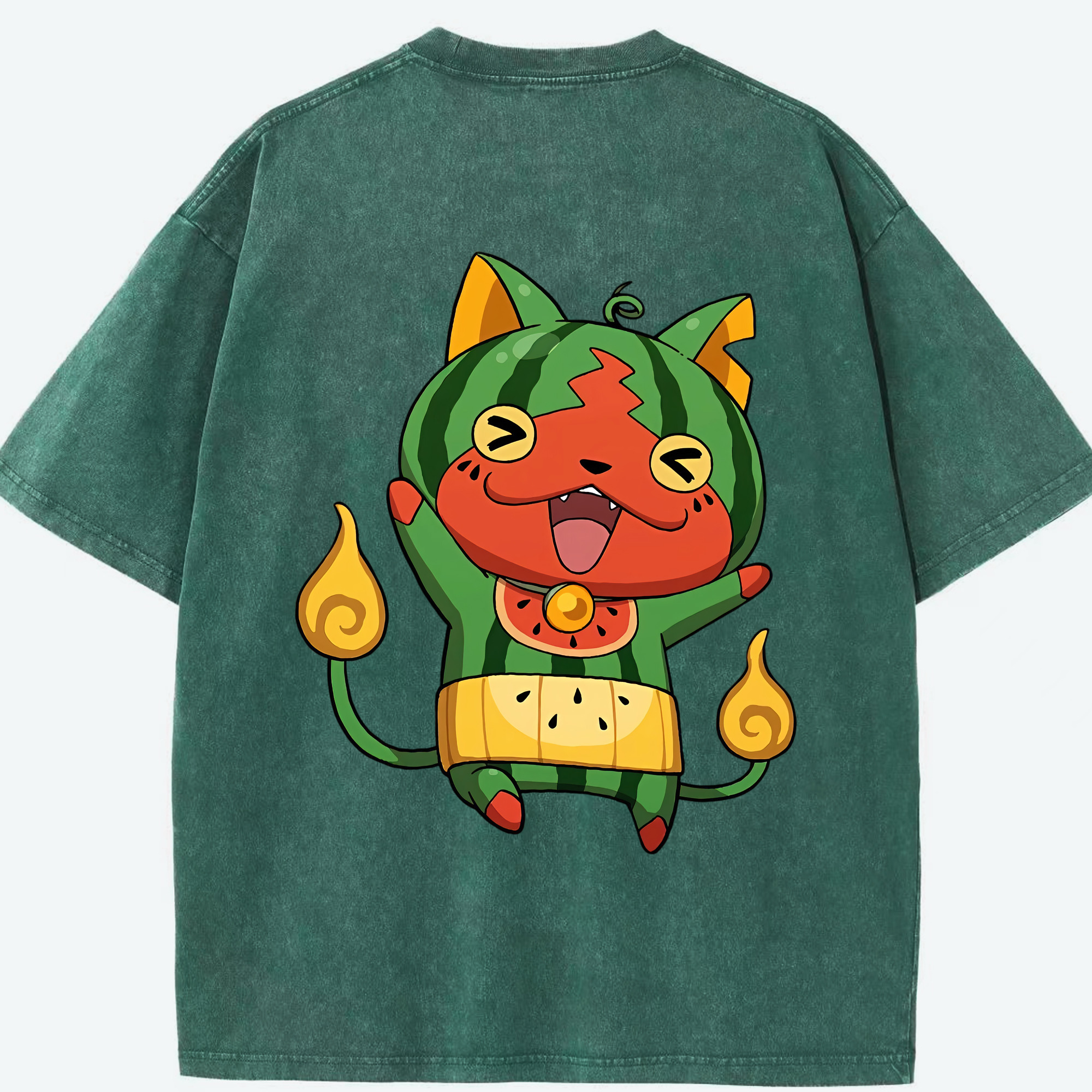 （画像用） 妖怪ウォッチ Yo-kai Watch 綿100% ヴィンテージ風 半袖Tシャツ（背面プリント）